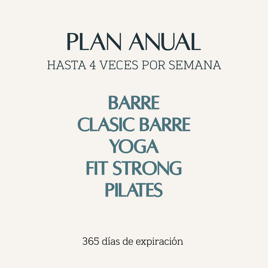 PLAN ANUAL  - 4 VECES SEMANA ¡BLACK : 15% OFF!